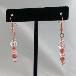 Handmade glass bead earrings